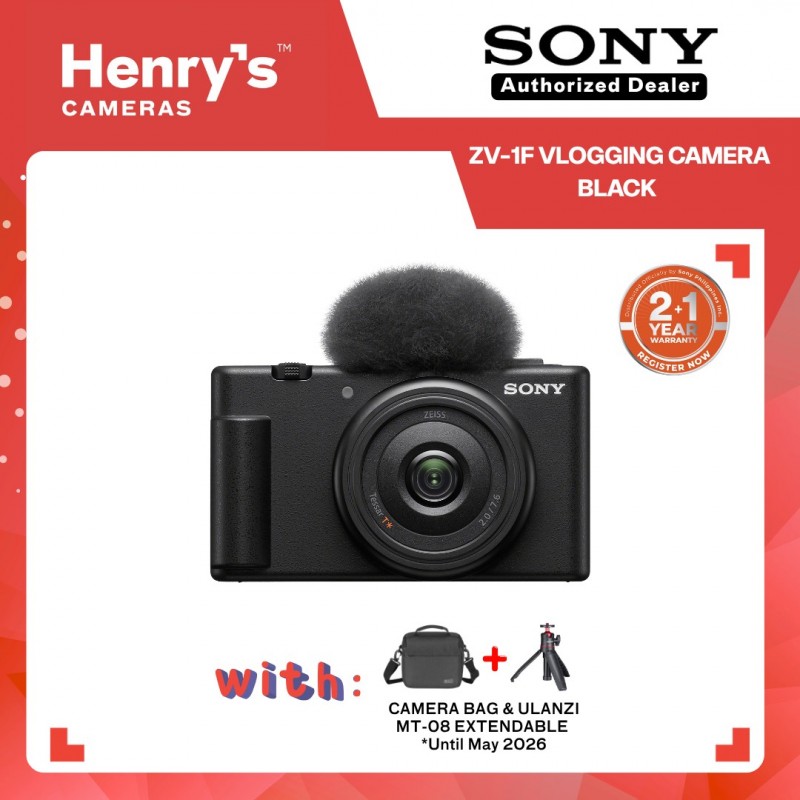 Sony ZV-1F Vlogging Camera Black